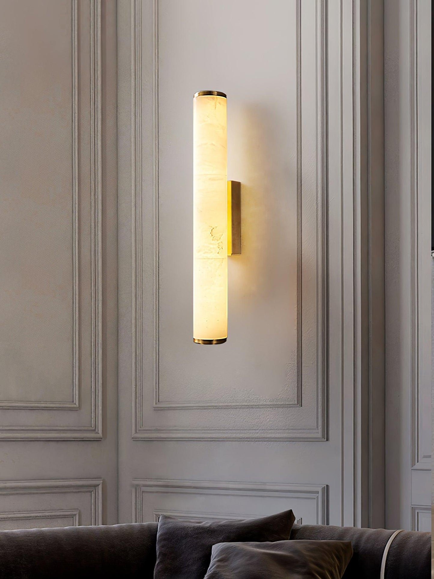 Classic White Glass LED Wall Light Fixture