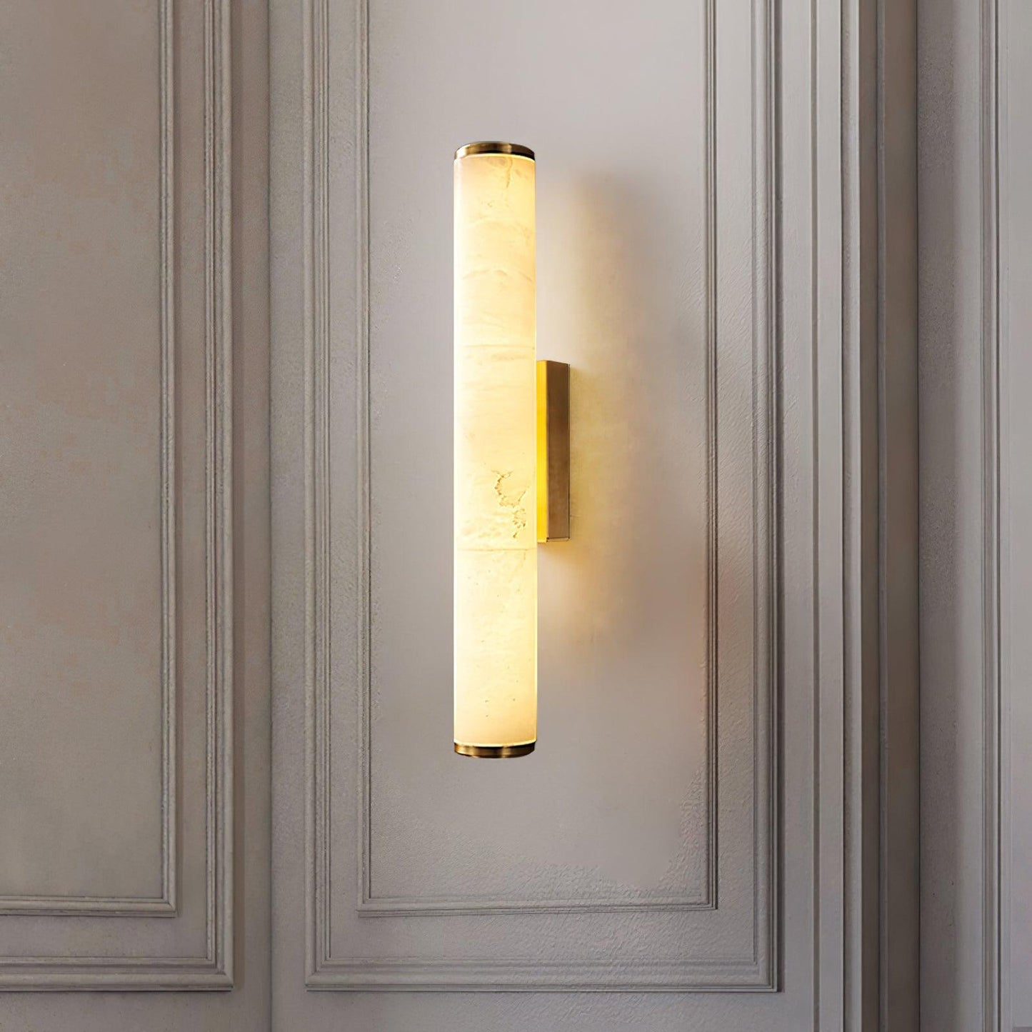 Classic White Glass LED Wall Light Fixture