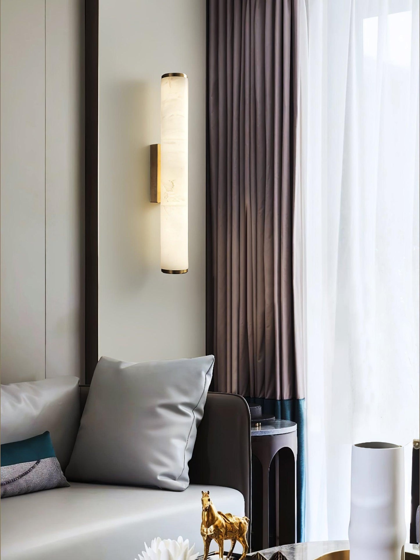 Classic White Glass LED Wall Light Fixture