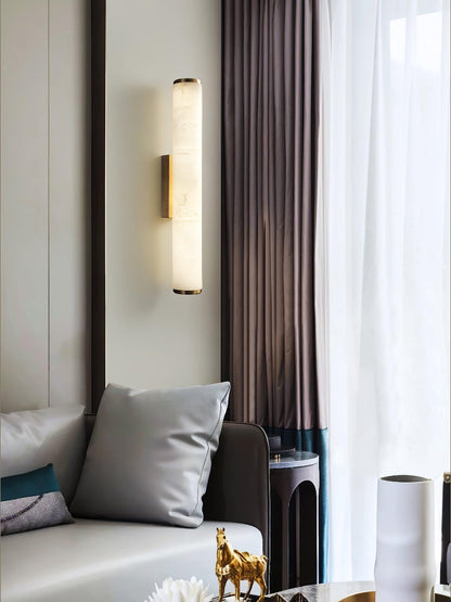 Classic White Glass LED Wall Light Fixture