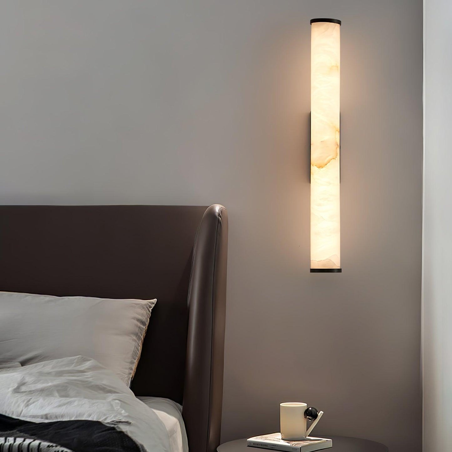 Classic White Glass LED Wall Light Fixture