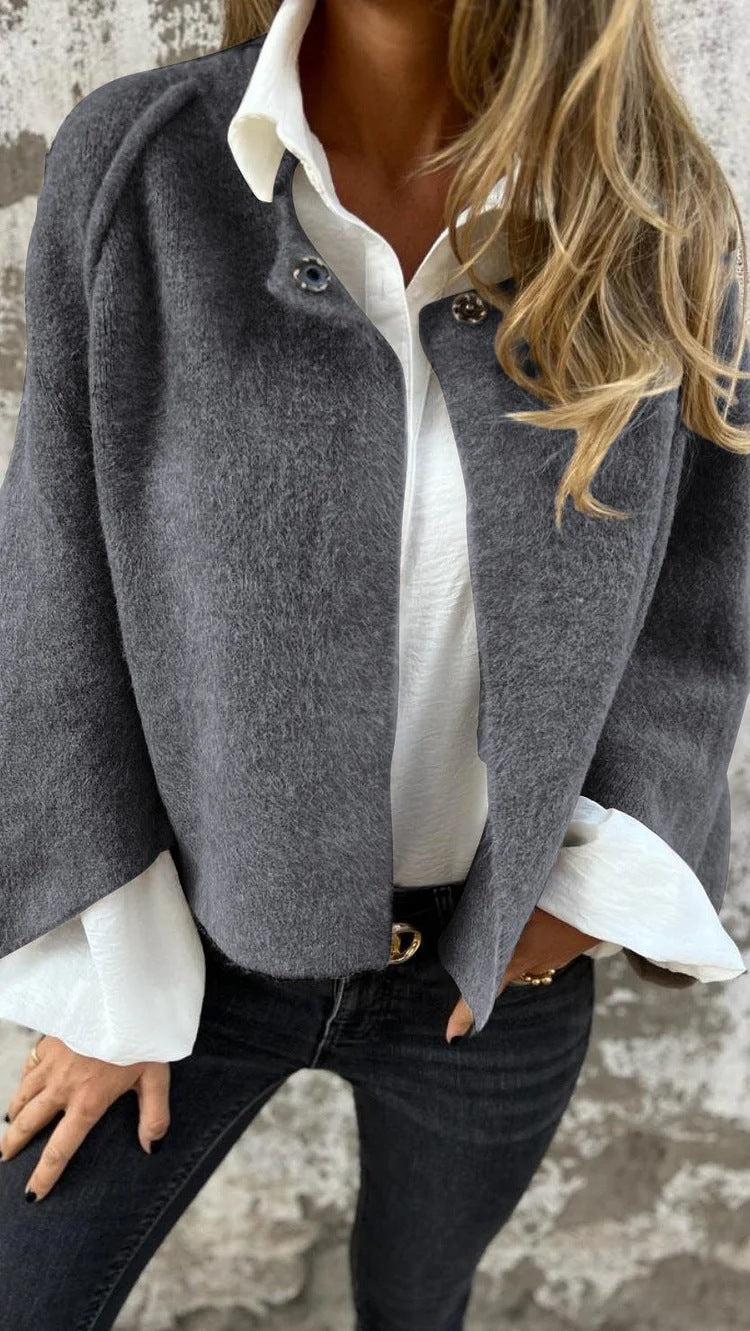 Soft Faux Fur Coat with Simple Elegance Design