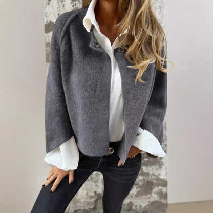 Soft Faux Fur Coat with Simple Elegance Design