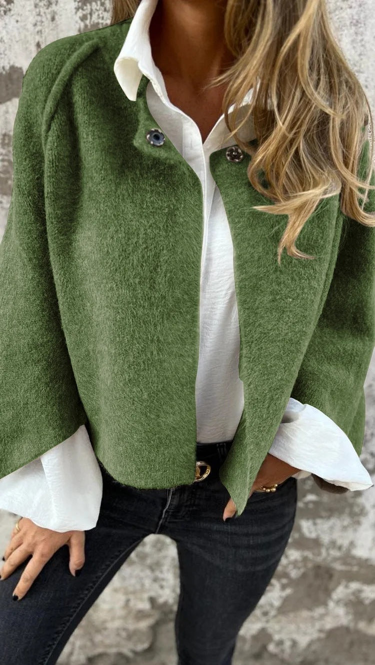 Soft Faux Fur Coat with Simple Elegance Design