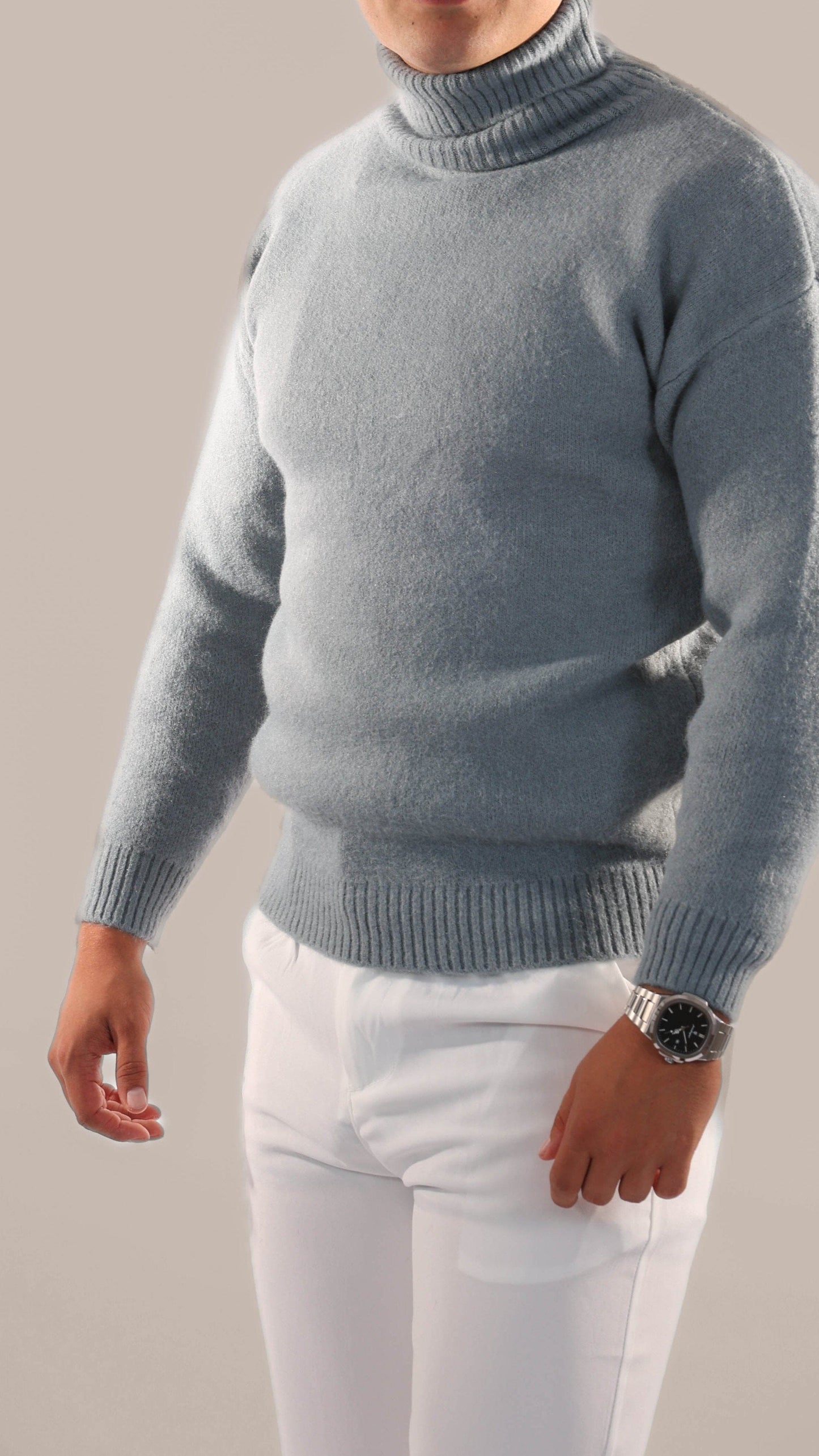 Cozy Cable Knit Crew Neck Sweater Men