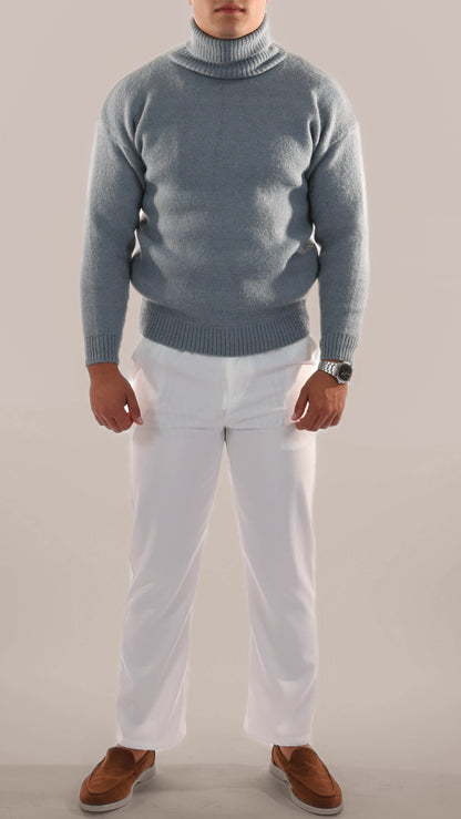 Cozy Cable Knit Crew Neck Sweater Men