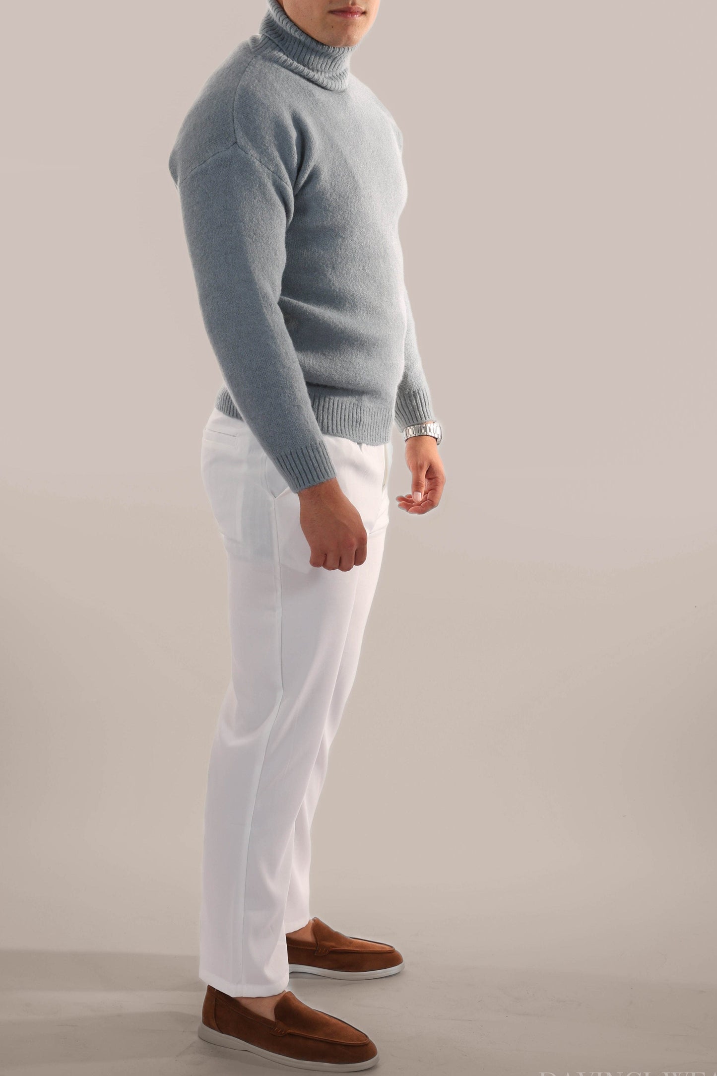 Cozy Cable Knit Crew Neck Sweater Men