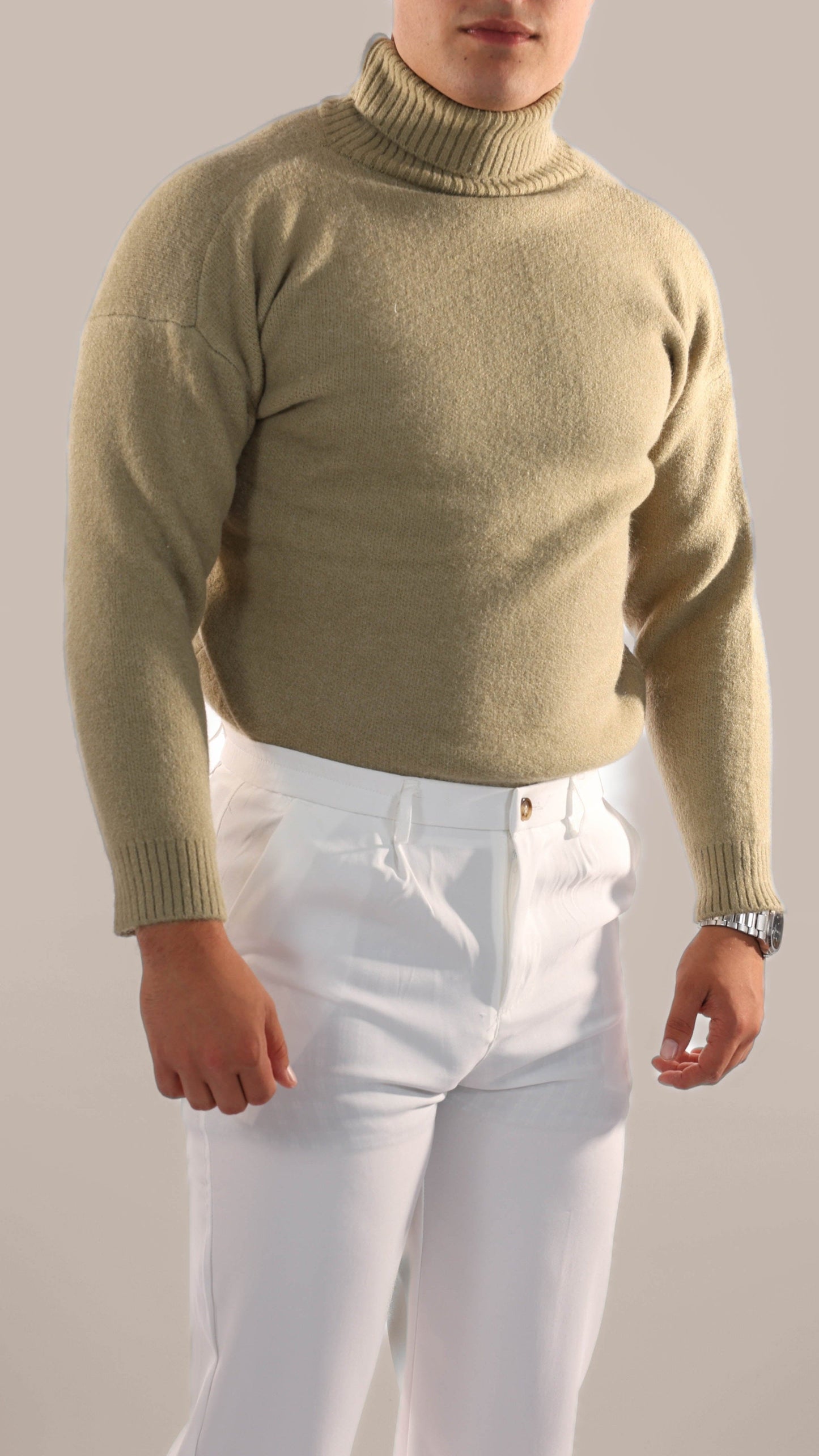 Cozy Cable Knit Crew Neck Sweater Men