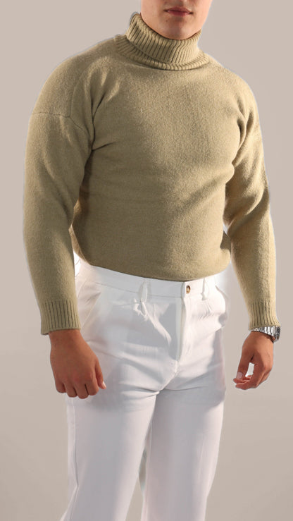 Cozy Cable Knit Crew Neck Sweater Men