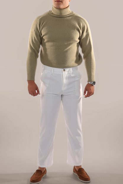 Cozy Cable Knit Crew Neck Sweater Men