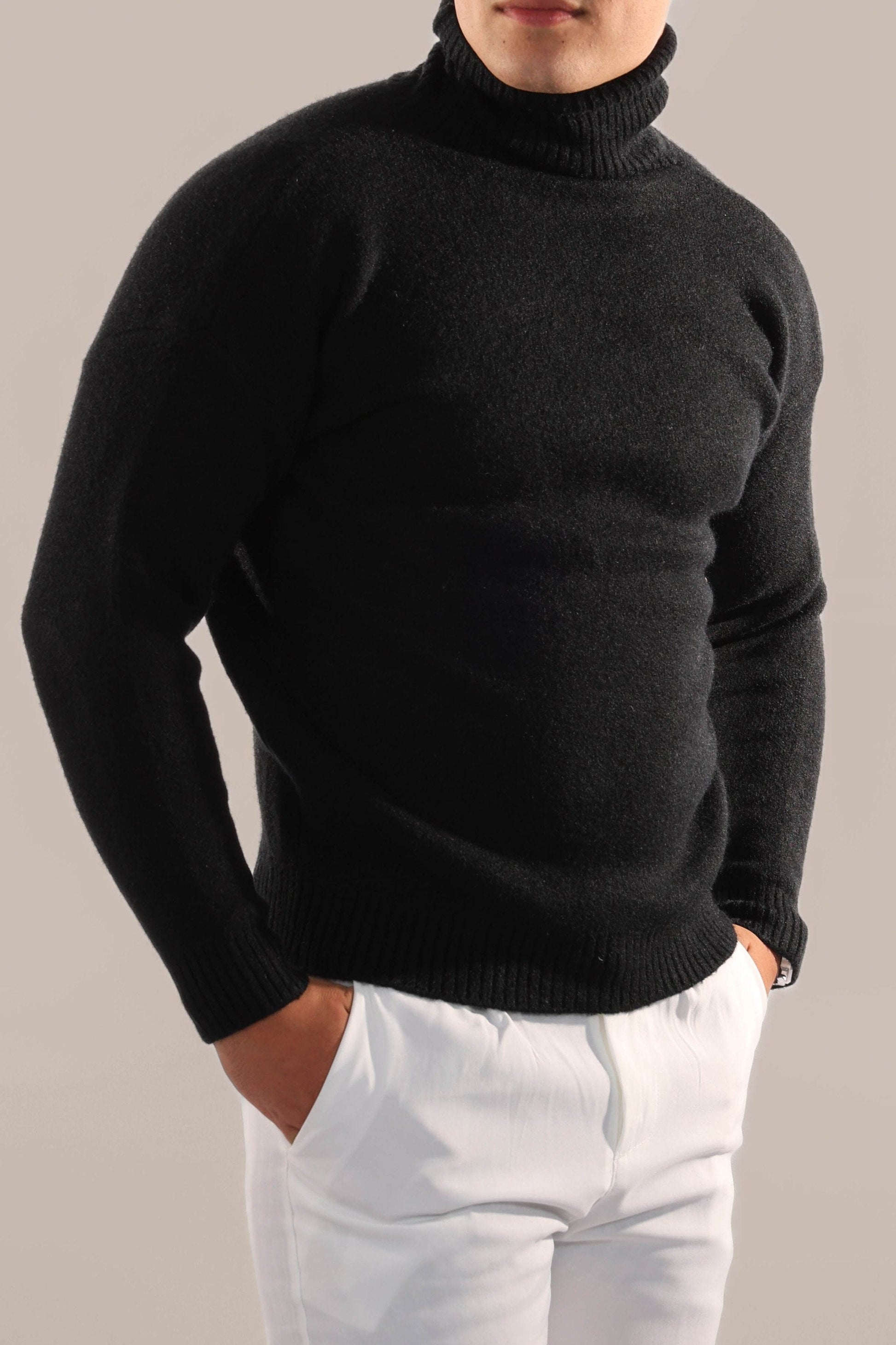Cozy Cable Knit Crew Neck Sweater Men - OutfitLondon