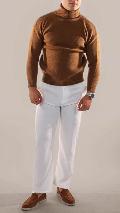 Cozy Cable Knit Crew Neck Sweater Men