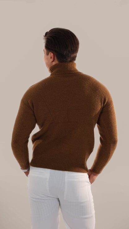 Cozy Cable Knit Crew Neck Sweater Men
