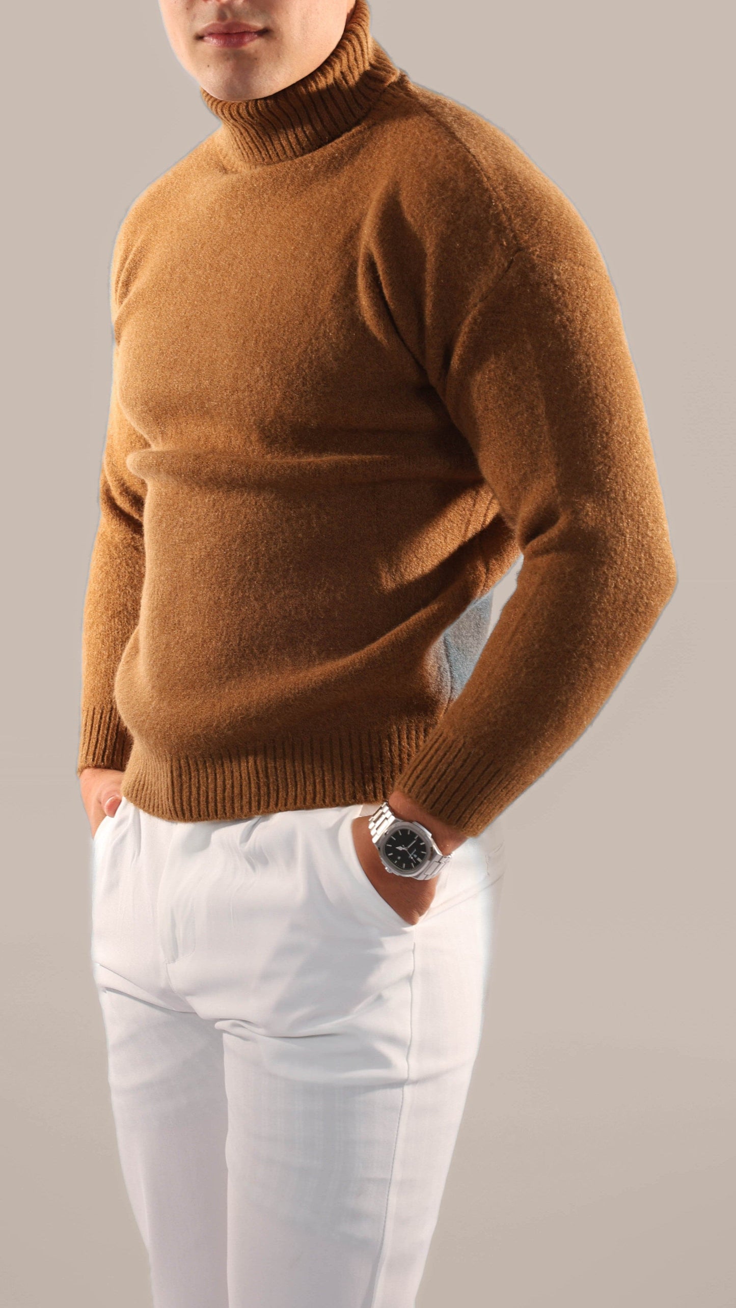 Cozy Cable Knit Crew Neck Sweater Men
