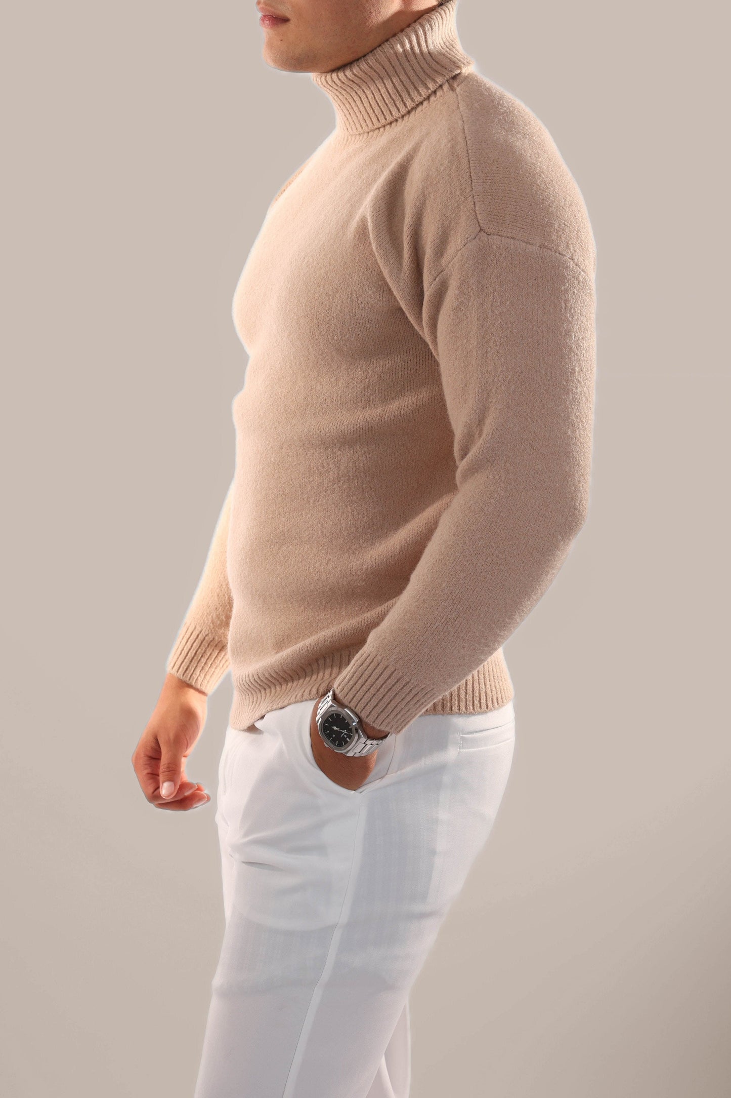 Cozy Cable Knit Crew Neck Sweater Men