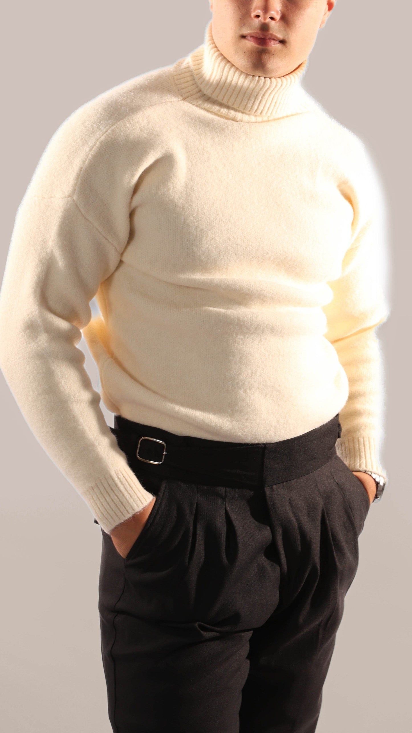 Cozy Cable Knit Crew Neck Sweater Men