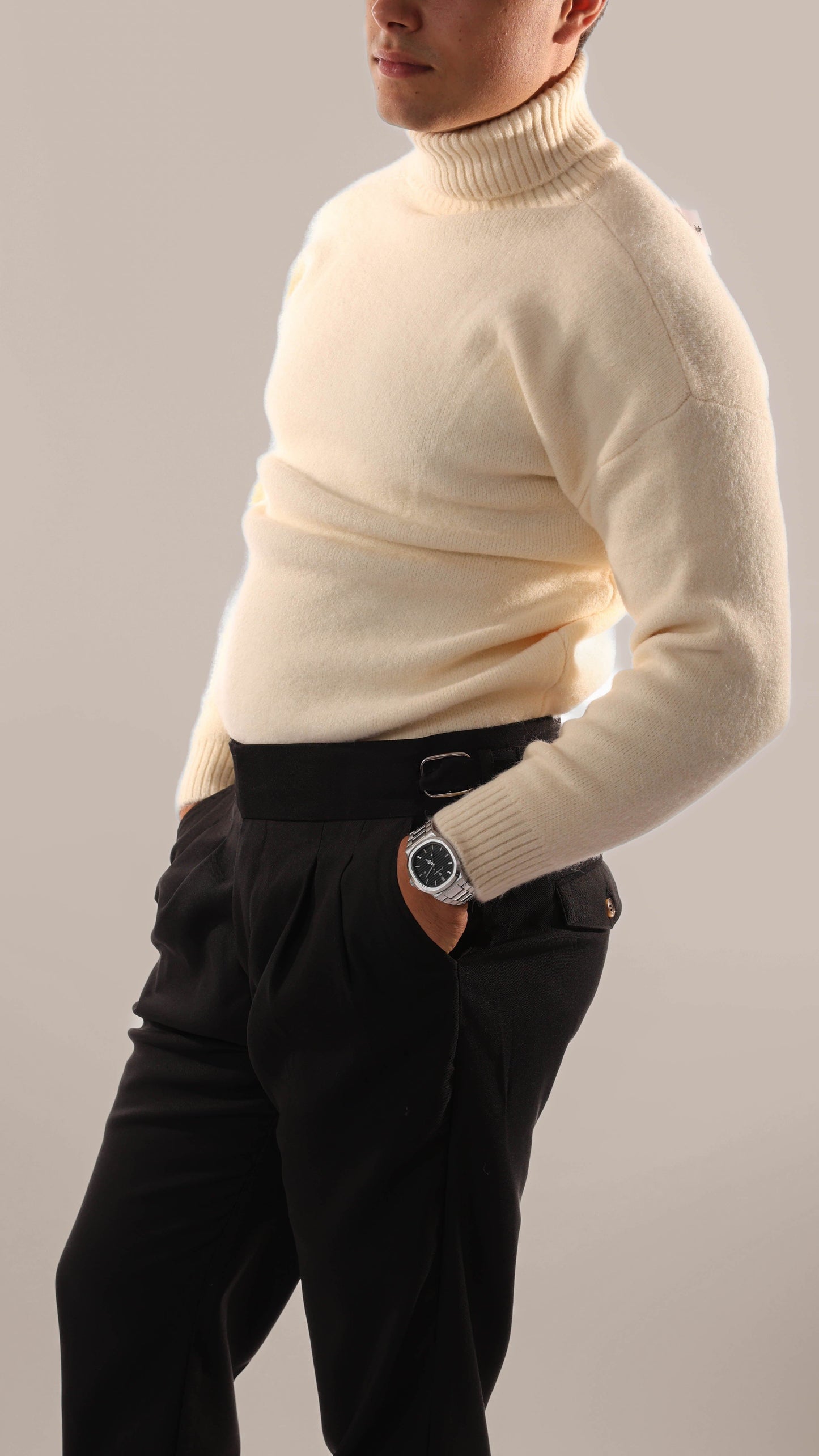 Cozy Cable Knit Crew Neck Sweater Men