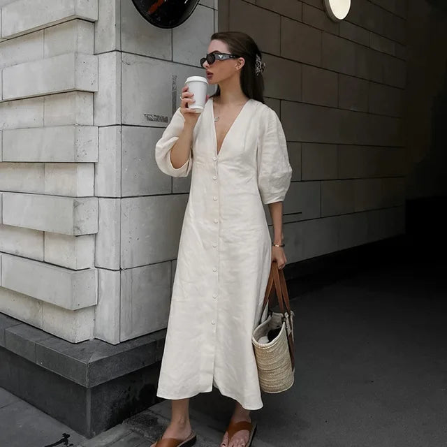 Women's Breathable Sleeveless Beach Maxi Dress - OutfitLondon