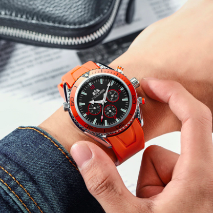 Durable Water Resistant Men's Quartz Watch Black Strap - OutfitLondon