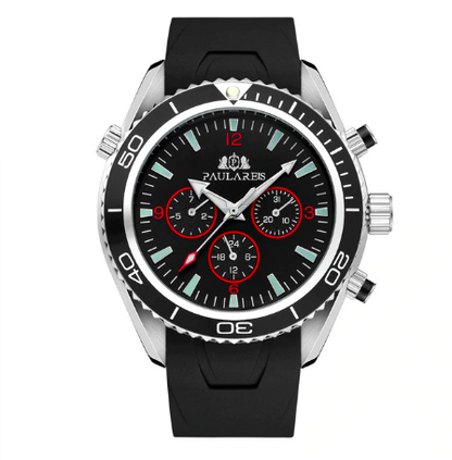 Durable Water Resistant Men's Quartz Watch Black Strap
