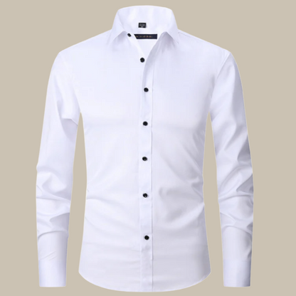 Relaxed Fit Mens Shirt - Soft Stretch Dress Shirt
