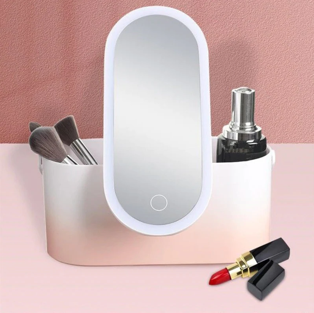 Compact Travel Cosmetic Box with LED Lighting - OutfitLondon