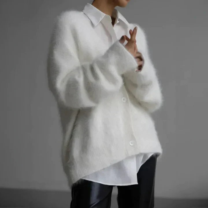 Soft Oversized Open Front Knit Cardigan