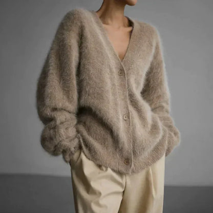 Soft Oversized Open Front Knit Cardigan - OutfitLondon