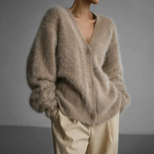 Soft Oversized Open Front Knit Cardigan - OutfitLondon