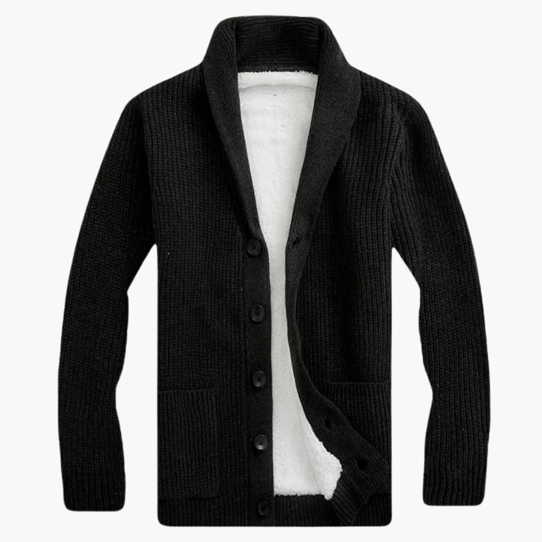 Cozy Fleece Cardigan with Shawl Collar
