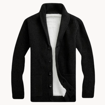 Cozy Fleece Cardigan with Shawl Collar
