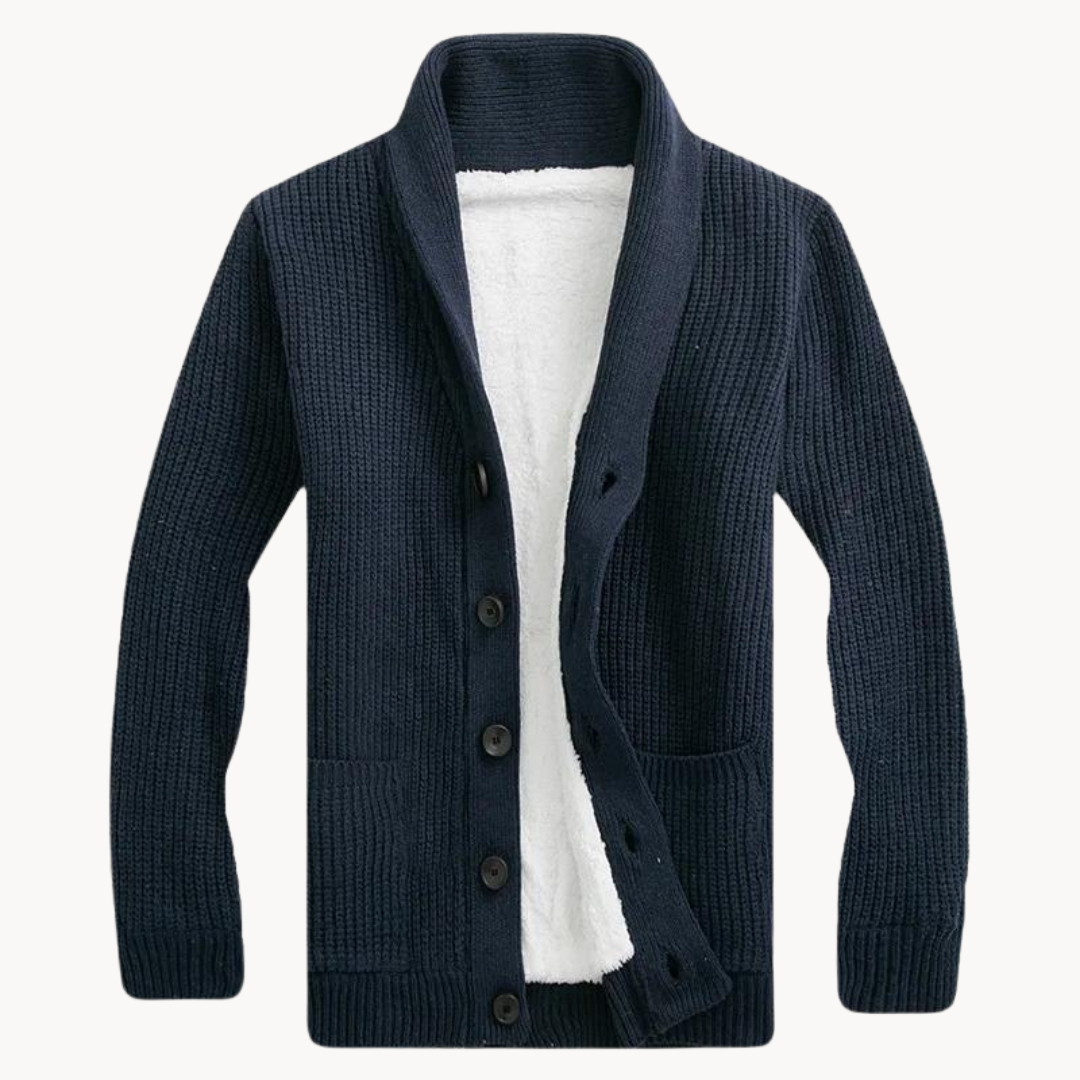 Cozy Fleece Cardigan with Shawl Collar
