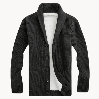 Cozy Fleece Cardigan with Shawl Collar