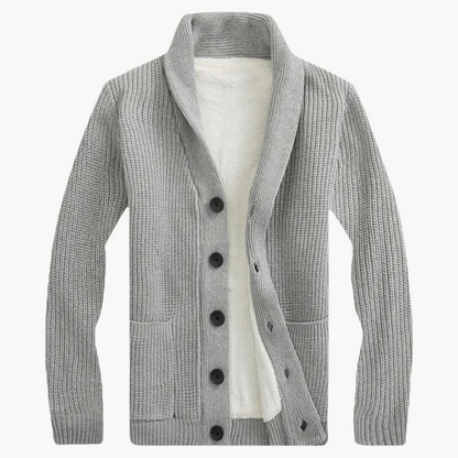 Cozy Fleece Cardigan with Shawl Collar