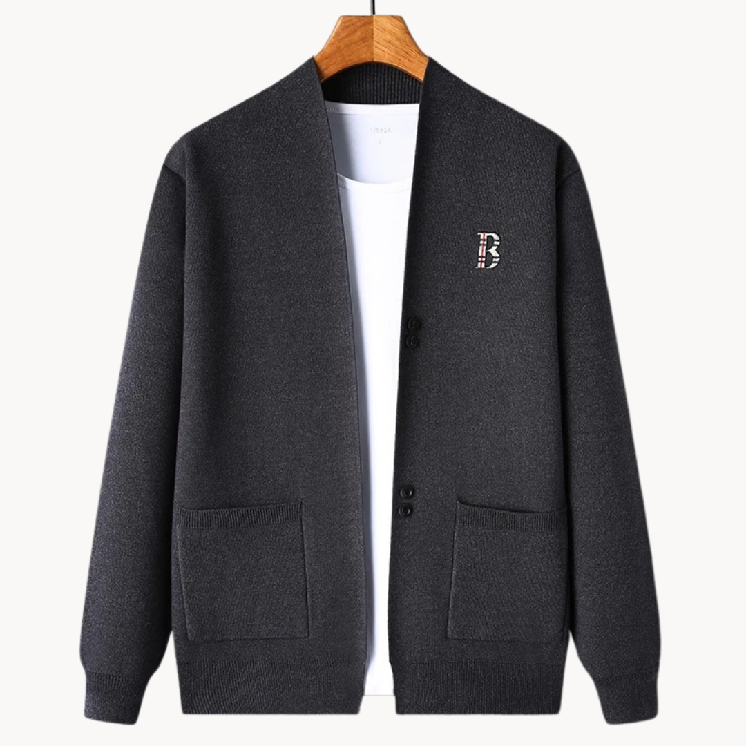 Soft Fit Cardigan with Textured Details - OutfitLondon