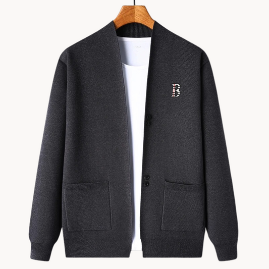 Soft Fit Cardigan with Textured Details - OutfitLondon