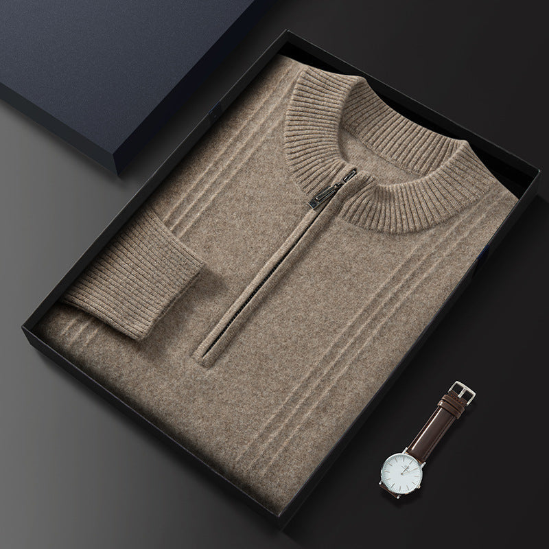 Cozy Crew Neck Thick Knit Cardigan