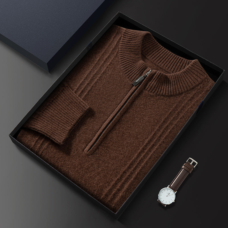 Cozy Crew Neck Thick Knit Cardigan