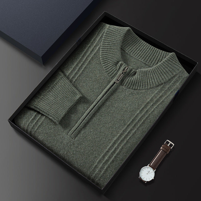 Cozy Crew Neck Thick Knit Cardigan