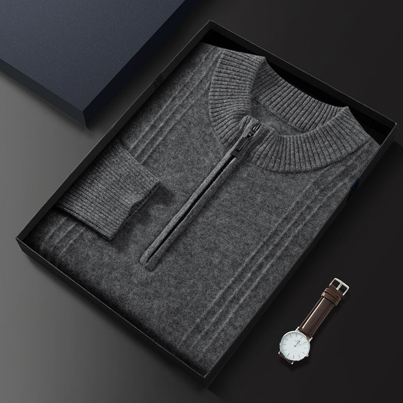 Cozy Crew Neck Thick Knit Cardigan