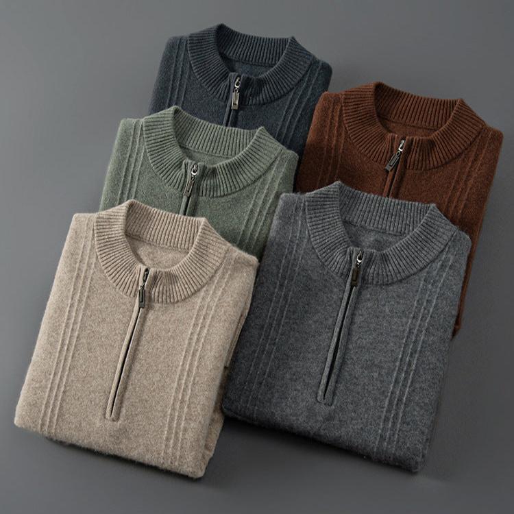 Cozy Crew Neck Thick Knit Cardigan - OutfitLondon