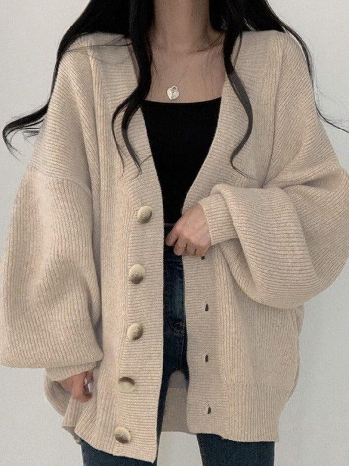 Warm Women's Oversized Crew Neck Winter Sweater - OutfitLondon