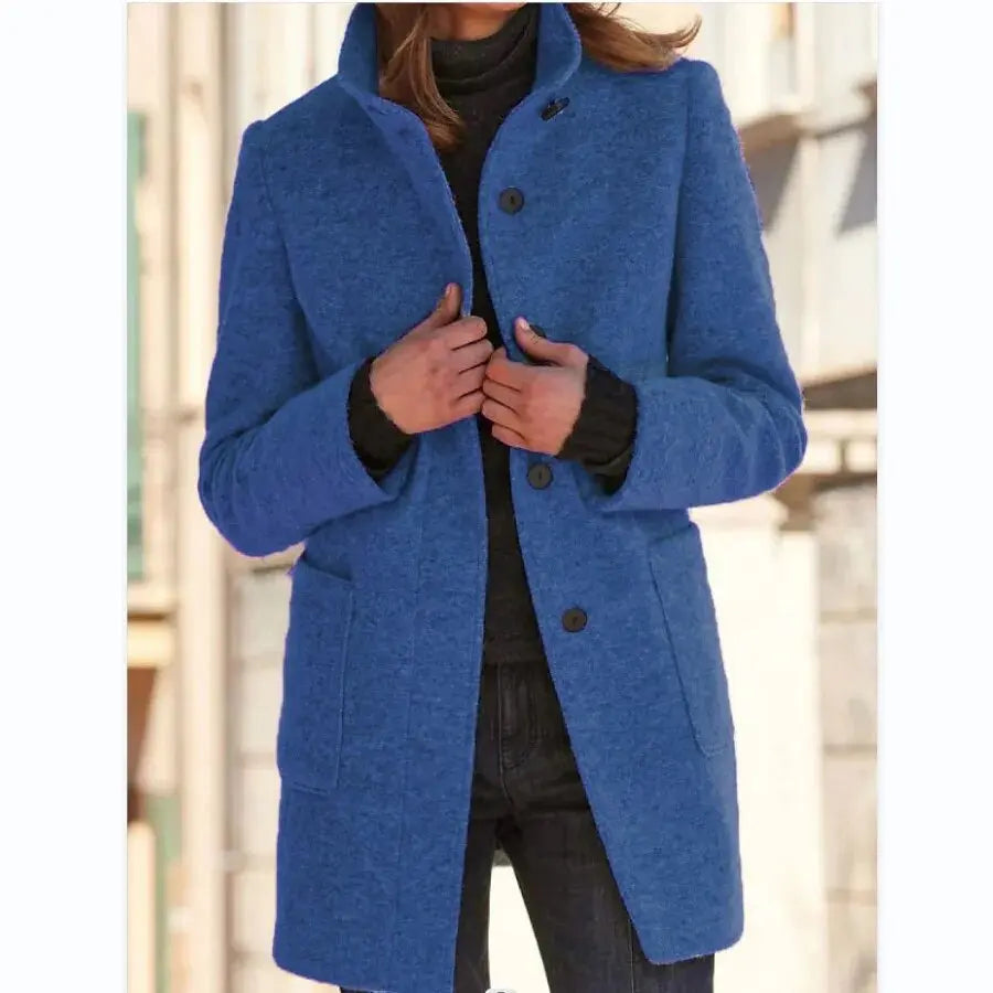 Women's Wool Blend Coat Simple Elegance
