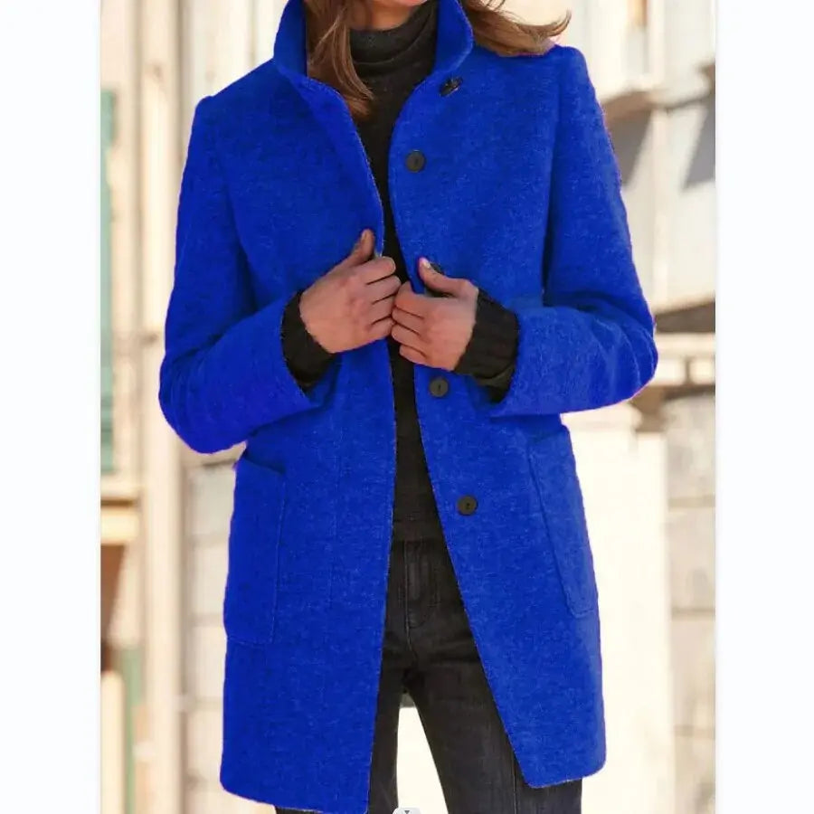 Women's Wool Blend Coat Simple Elegance
