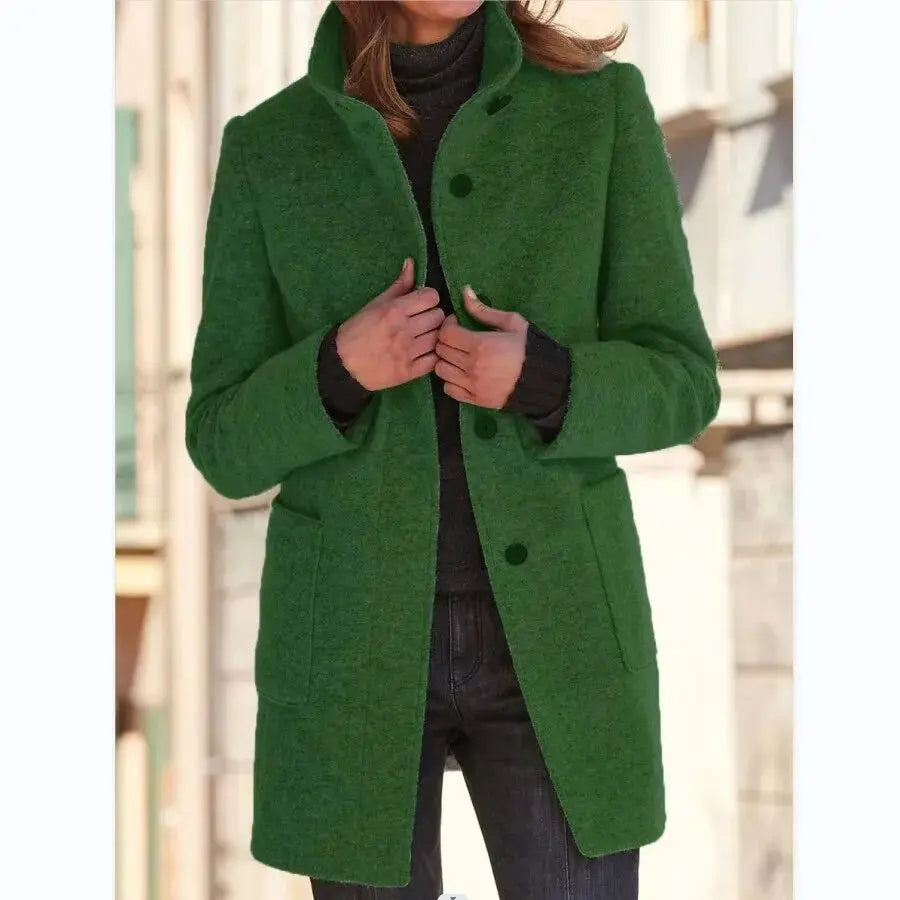 Women's Wool Blend Coat Simple Elegance