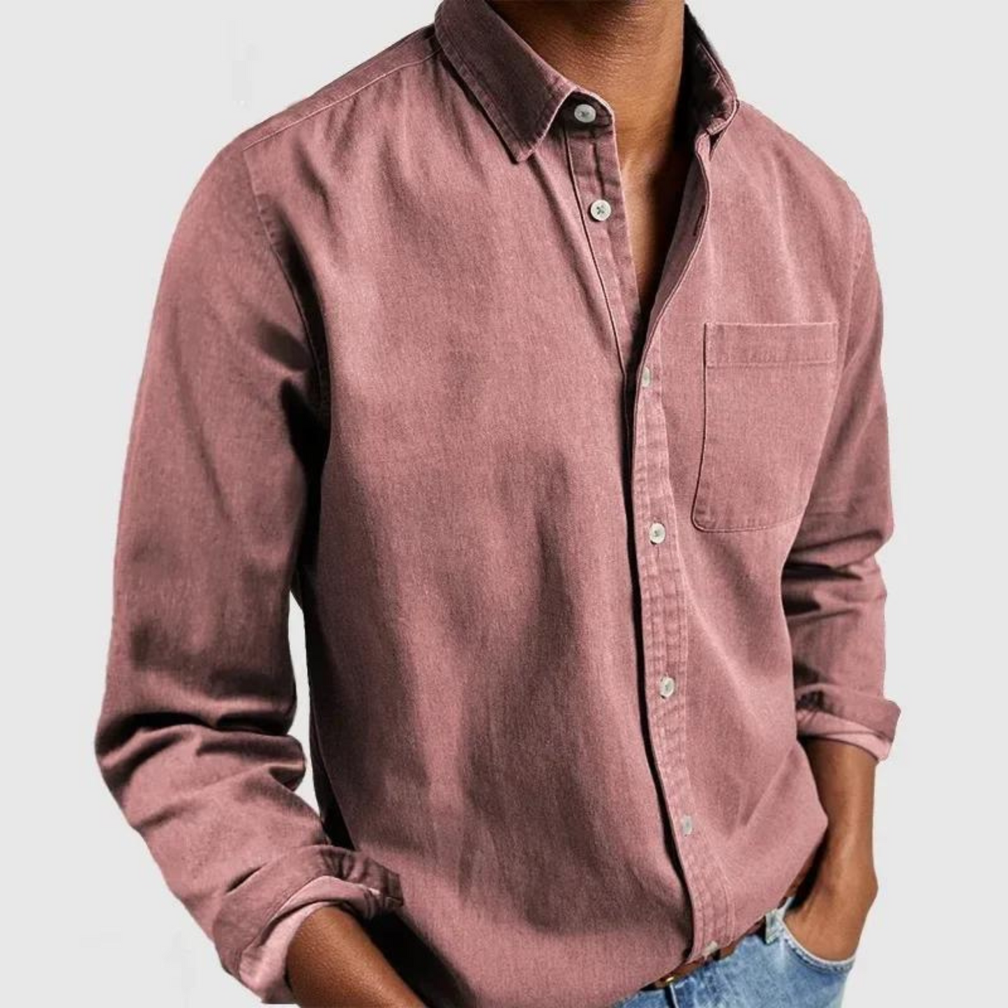 Relaxed Fit Mens Button Down Casual Shirt