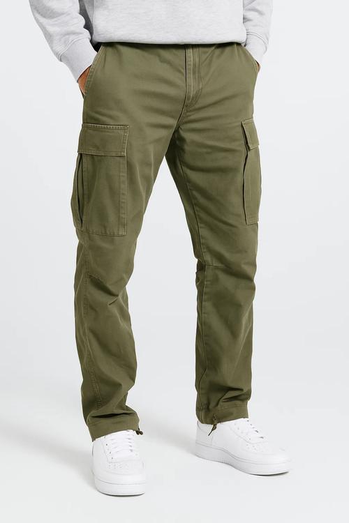Men's Casual Cotton Cargo Pants with Relaxed Fit and Spacious Pockets