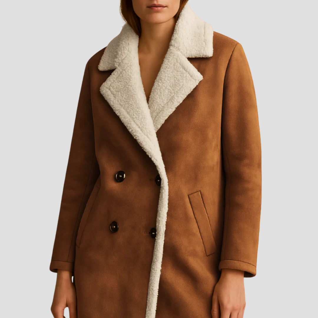 Luxury Faux Fur Lined Wool Trench Coat - OutfitLondon
