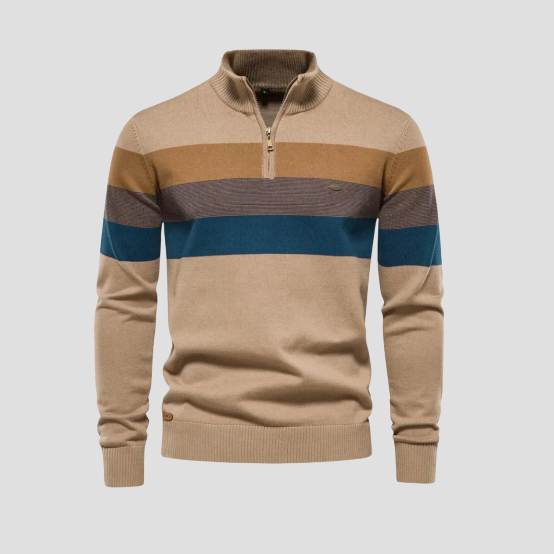 Classic Stripe Crew Neck Pullover Sweater