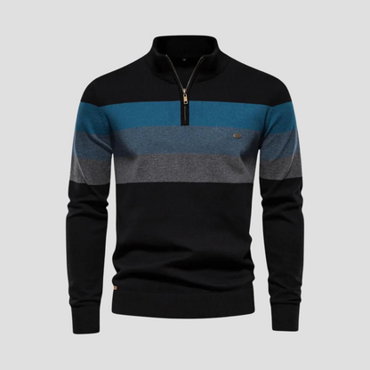 Classic Stripe Crew Neck Pullover Sweater
